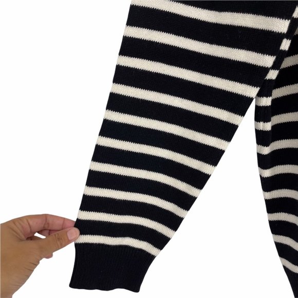 Charter Club Colorblocked Cable-Knit Sweater Black/White Size XL - D22 - Picture 5 of 9